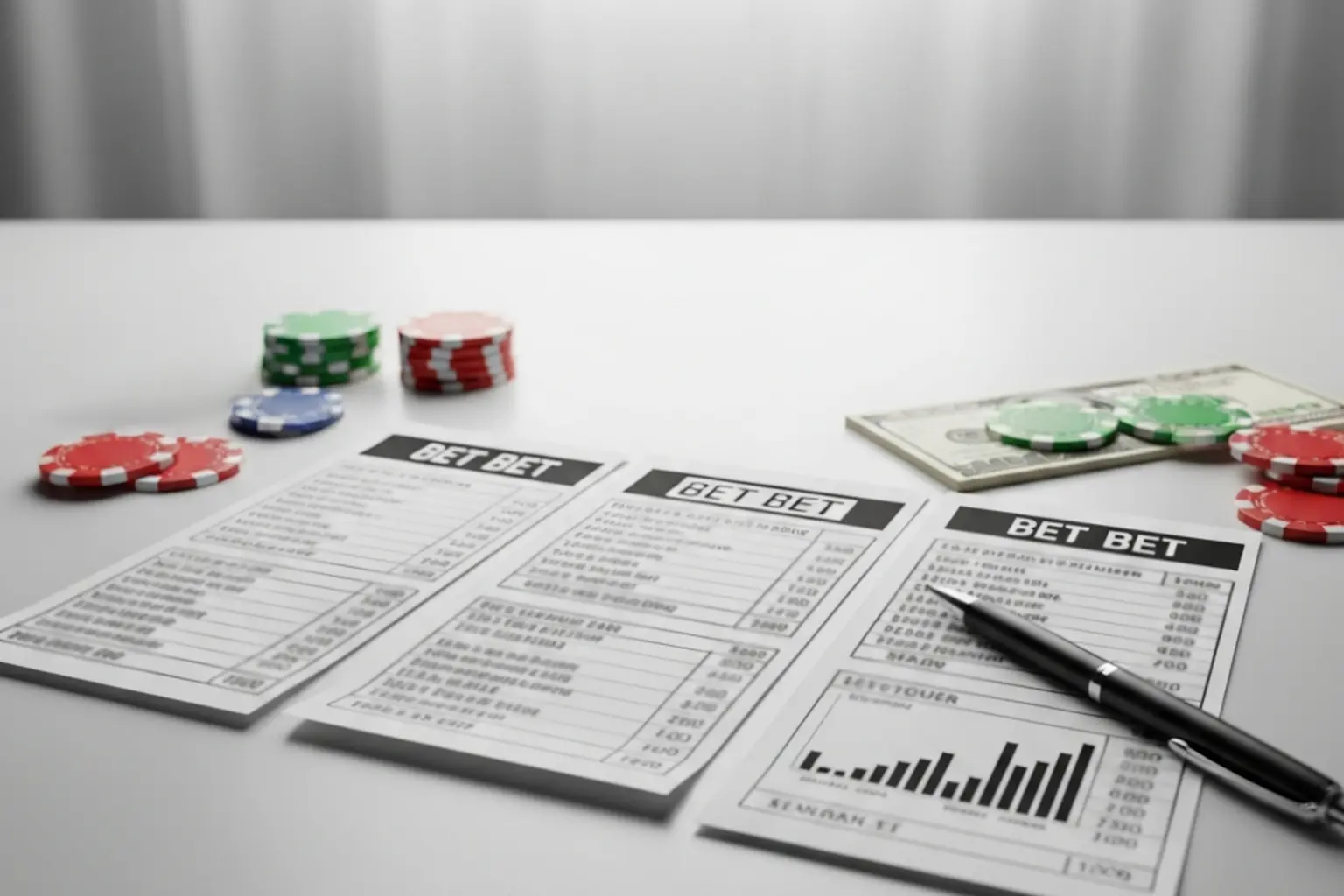 &Uuml;bersichtliche Darstellung von Wettscheinen