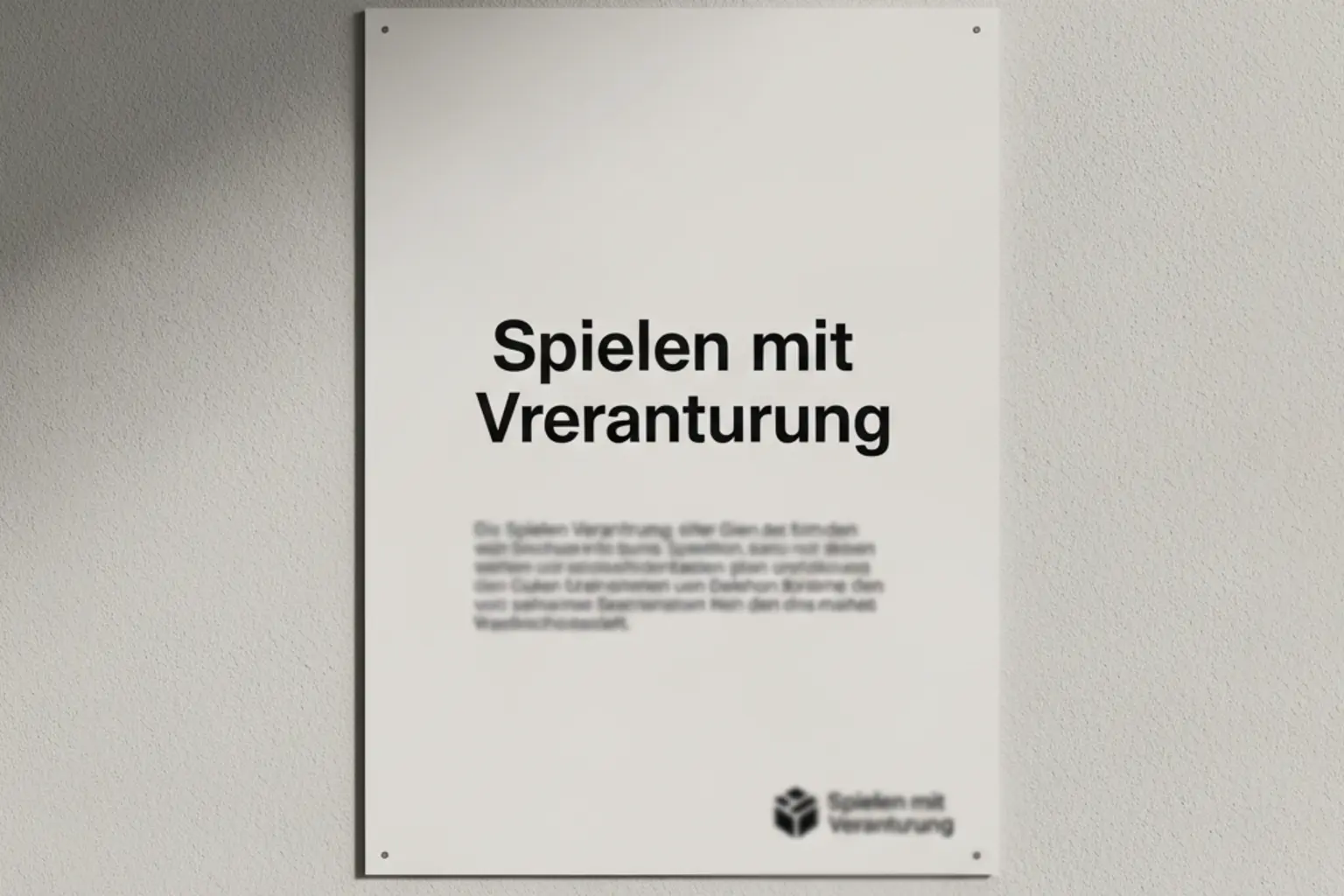 Hinweisschild zum verantwortungsvollen Spielen